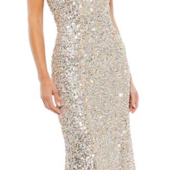 Mac Duggal formal Cap Sequins Dress - Picture 1 of 15